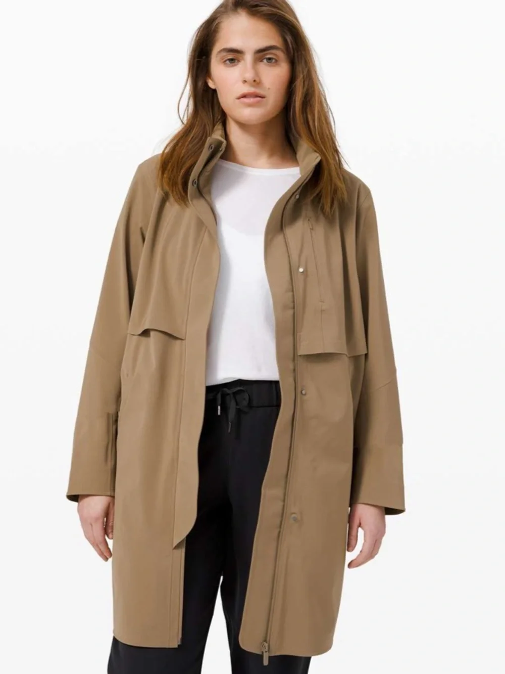 Lululemon City Stroll Coat in Frontier Size 6 Neutral Outdoor Sporty Travel